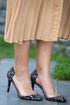 Gray Snake Stiletto HEELED SHOES